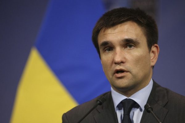 epa04279803 Ukranian Foreign Minister Pawel Klimkin gives a press briefing at the end of a NATO Ukraine Foreign ministers council  in Brussels, Belgium, 25 June 2014. Last developments in Iraq and Urkaine are the main topics of the meeting.  EPA/OLIVIER HOSLET